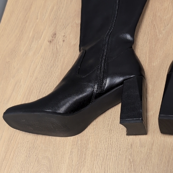 Open Edit Briar Size 6.5M Black Over-the-Knee Boots. New Without Box - Picture 13 of 16